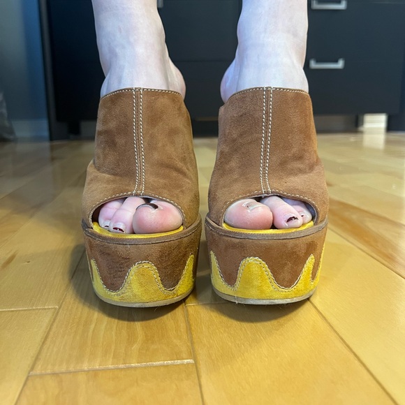 💫✨HP✨💫Suede platform mimosa mules (37.5/7) - Picture 8 of 11